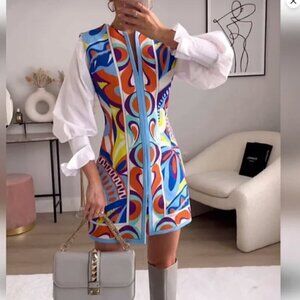 NWT Zara Limited Edition Pucci Style Printed Dress Size XSmall Bloggers Favorit